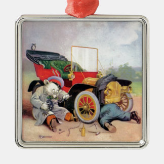 Ornement Carré Argenté Roosevelt Porte Mécanique De Voiture.