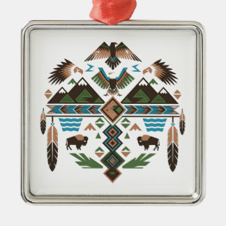 Ornement Carré Argenté Sacred Symbols