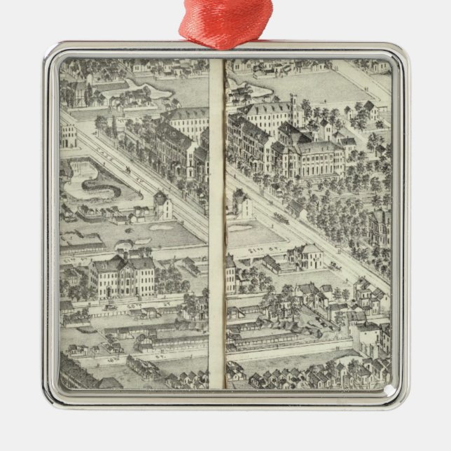 Ornement Carré Argenté Saint-Louis, Missouri 14 (Devant)