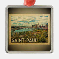 Saint-Paul Minnesota Ornament Vintage Travel St