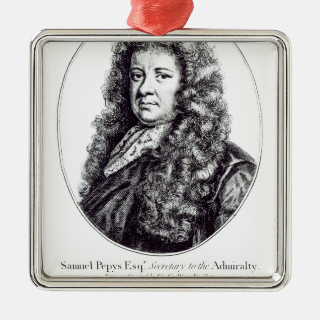 Ornement Carré Argenté Samuel Pepys (Devant)