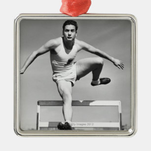 Ornement Carré Argenté Saut d'homme