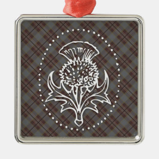 Ornement Carré Argenté Scottish Thistle Square Ornament
