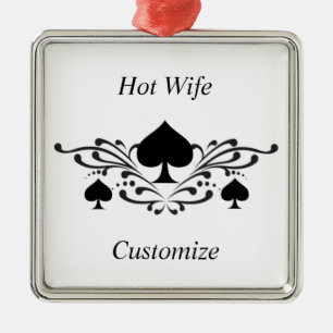 Ornement Carré Argenté Scroll de style tatouage Black Spades Thunder_Cove