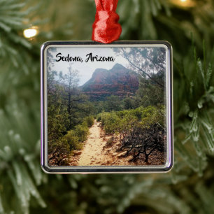 Ornement Carré Argenté Sentier de randonnée du désert Sedona Arizona