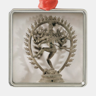 Ornement Carré Argenté Shiva Nataraja, Dravidian