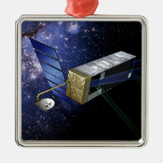 Ornement Carré Argenté SIM PlanetQuest (Devant)