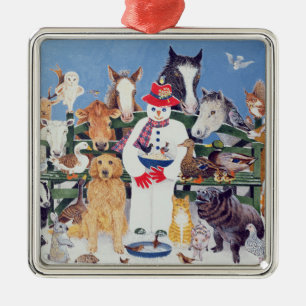 Ornement Carré Argenté Soins