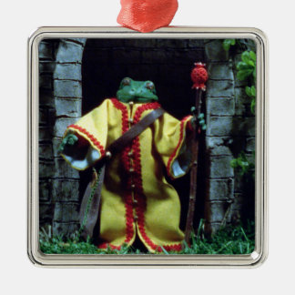 Ornement Carré Argenté Sorcière de grenouille à base de thé sanguin et de