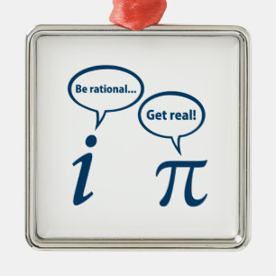 Ornement Carré Argenté Soyez rationnel obtiennent les vraies maths