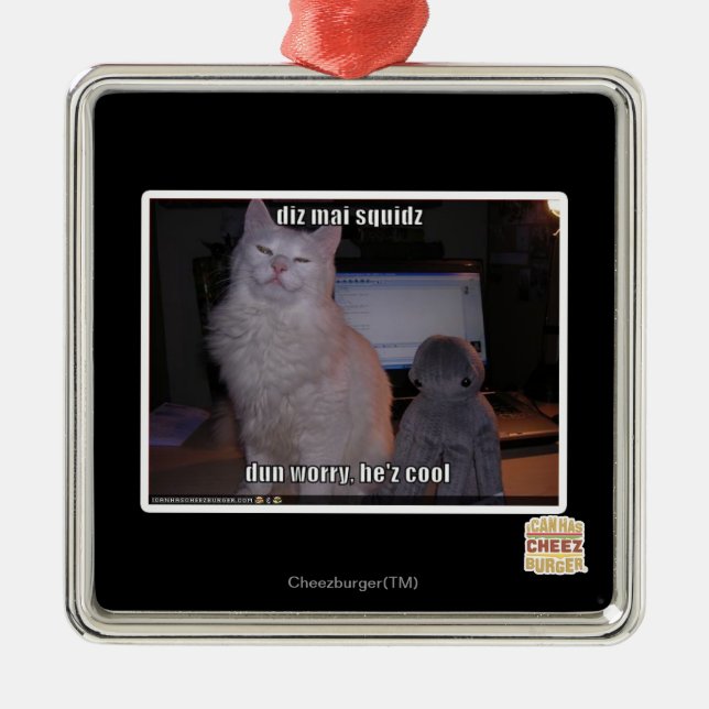 Ornement Carré Argenté squidz de l'AMI de diz (Devant)