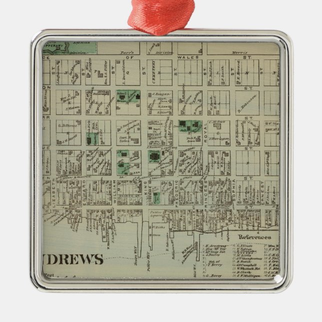 Ornement Carré Argenté St Andrews NB (Devant)