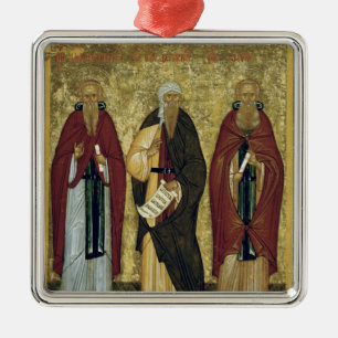 Ornement Carré Argenté St John Climacus St John de Damas