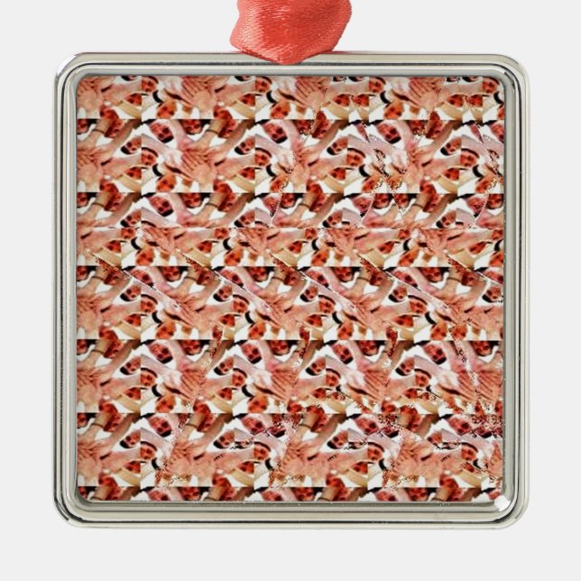 Ornement Carré Argenté Stéré0gramme d'unité (Devant)