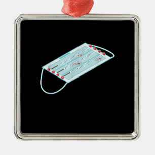 Ornement Carré Argenté T-shirt de Mask Mask