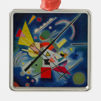 Ornement Carré Argenté Tableau bleu de Kandinsky