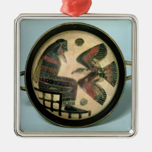 Ornement Carré Argenté Tasse de Laconian dépeignant Zeus et l'aigle