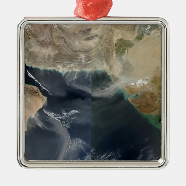 Ornement Carré Argenté Tempête de poussière (Devant)