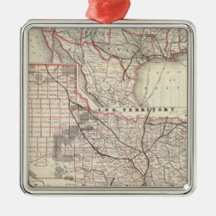 Ornement Carré Argenté Texas et Mexique, Houston