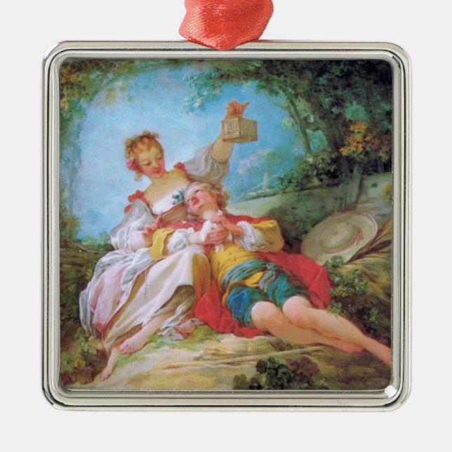 Ornement Carré Argenté The Happy Lovers -  Holiday/ (Devant)