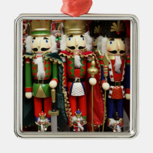 Ornement Carré Argenté Three Wise Crackers - Nutcracker Soldiers