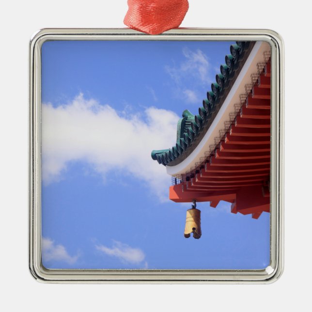 Ornement Carré Argenté Toit du shinto-jinja (Devant)