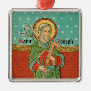 Ornement Carré Argenté Torse supérieure de Saint-Joseph (Détail; VVP 09)