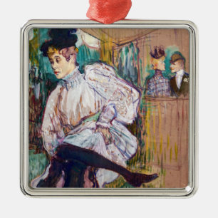 Ornement Carré Argenté Toulouse-Lautrec - Jane Avril dansant