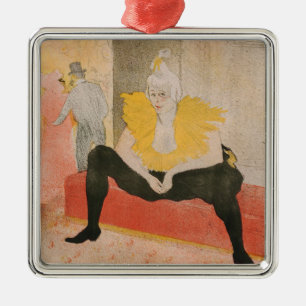 Ornement Carré Argenté Toulouse-Lautrec - Mademoiselle Cha-u-kao assise