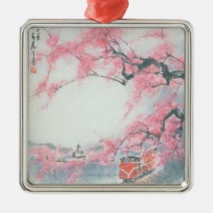 Ornement Carré Argenté train Étroit-clôturé à Mt. Ali