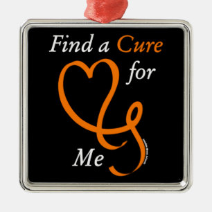 Ornement Carré Argenté Trouver un remède/coeur/moi...RSD/CRPS