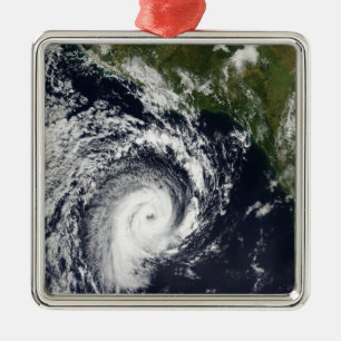 Ornement Carré Argenté Un cyclone tropical
