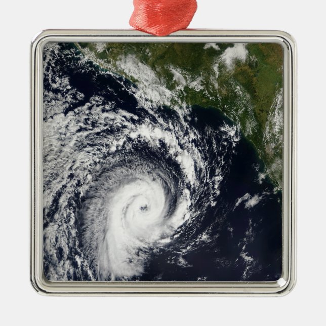 Ornement Carré Argenté Un cyclone tropical (Devant)