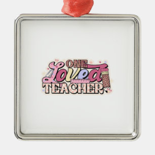 Ornement Carré Argenté Un enseignant adoré