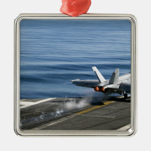 Ornement Carré Argenté Un frelon superbe de F/A-18E
