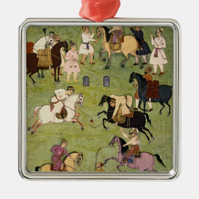 Ornement Carré Argenté Un jeu de polo, du grand album de Clive (Devant)