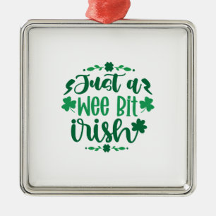 Ornement Carré Argenté Un petit bout irlandais