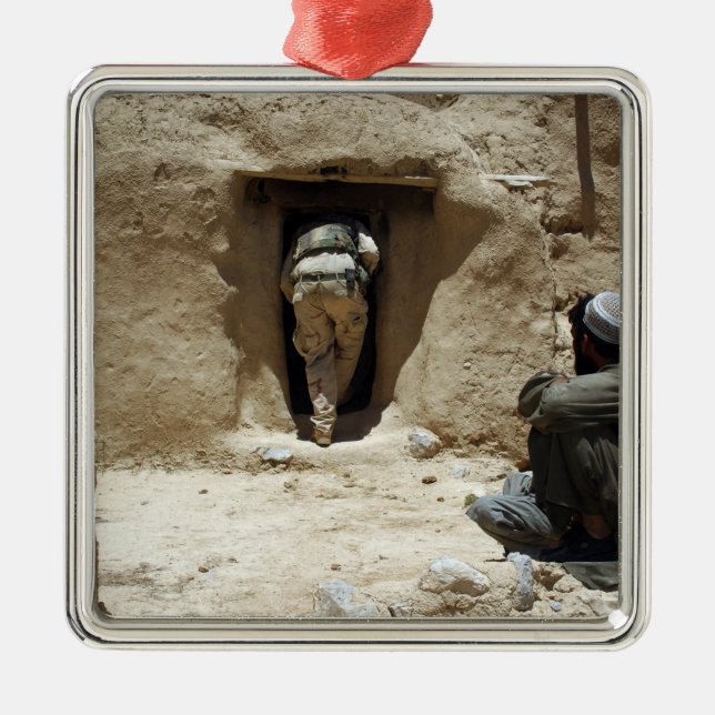 Ornement Carré Argenté Un soldat de la Garde nationale (Devant)