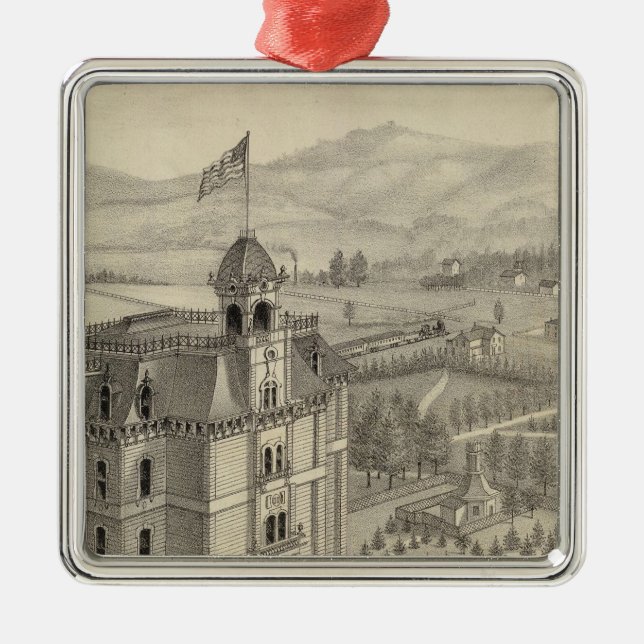 Ornement Carré Argenté Université du Pacifique (Devant)