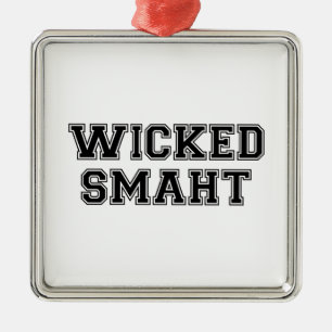 Ornement Carré Argenté Université futée mauvaise Boston (de Smaht)