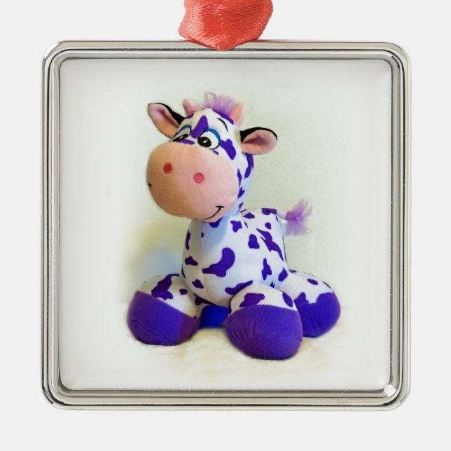 Ornement Carré Argenté Vache pourpre (Devant)