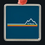 Ornement Carré Argenté Val Thorens France<br><div class="desc">Val Thorens est une station de ski dans la vallée de la Tarentaise dans les Alpes françaises</div>