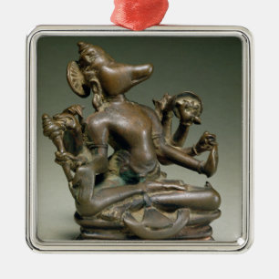 Ornement Carré Argenté Varaha, Gurjara Pratihara, Tamil Nadu (bronze)