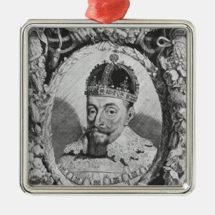 Ornement Carré Argenté Vasa de Sigismund, roi de la Pologne et de la