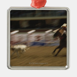 Ornement Carré Argenté Veau Roping, ruée de Calgary