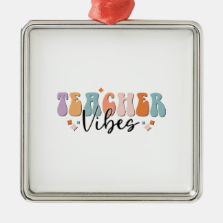 Ornement Carré Argenté Vibes enseignants