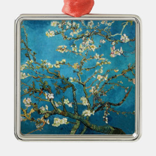 Ornement Carré Argenté Vincent van Gogh, Arbre aux amandes en fleurs