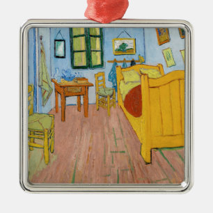 Ornement Carré Argenté Vincent Van Gogh - La chambre de Vincent à Arles