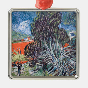Ornement Carré Argenté Vincent van Gogh - Le jardin du docteur Gachet