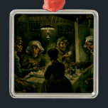 Ornement Carré Argenté Vincent van Gogh - Les mangeurs de pommes de terre<br><div class="desc">Les mangeurs de pommes de terre - Vincent van Gogh,  1885</div>
